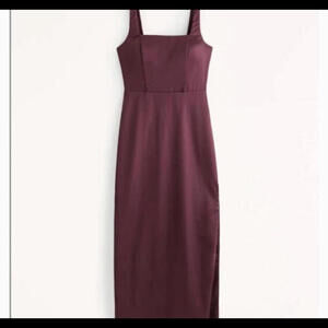 Abercrombie & Fitch Burgundy Midi Dress